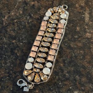 Banana Republic Silver and Pink Tone Bracelet